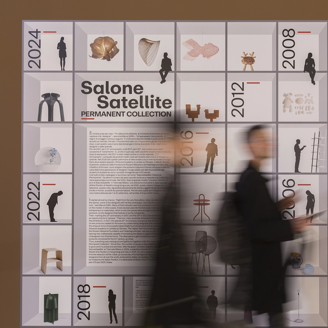Luceplan at Expo Osaka 2025 with the SaloneSatellite Permanent Collection